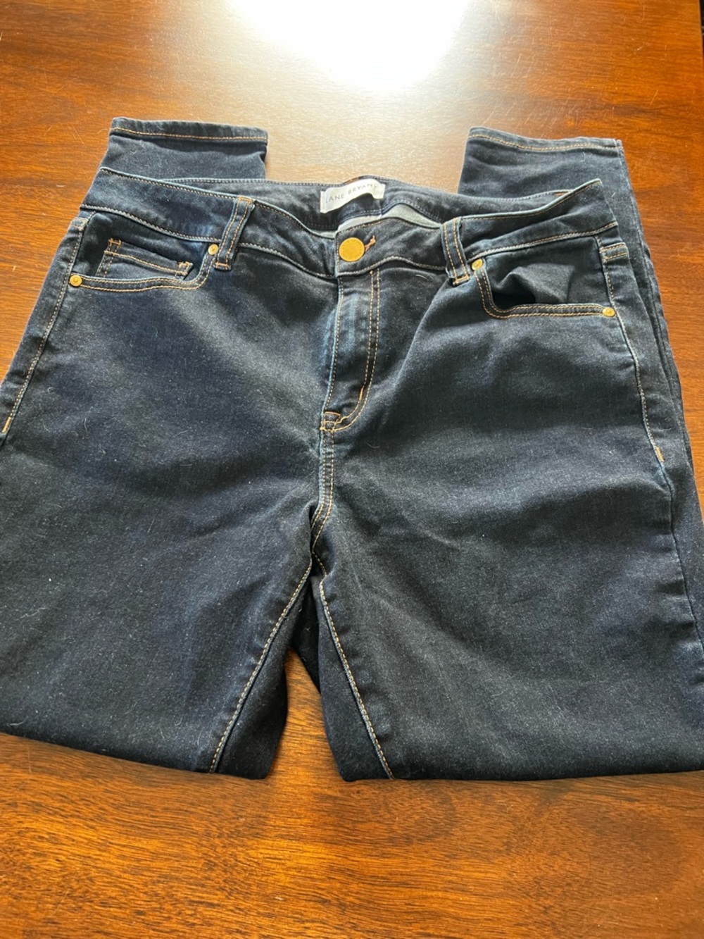 Lane Bryant Dark Blue Stretch mid-rise skinny jeans size 16